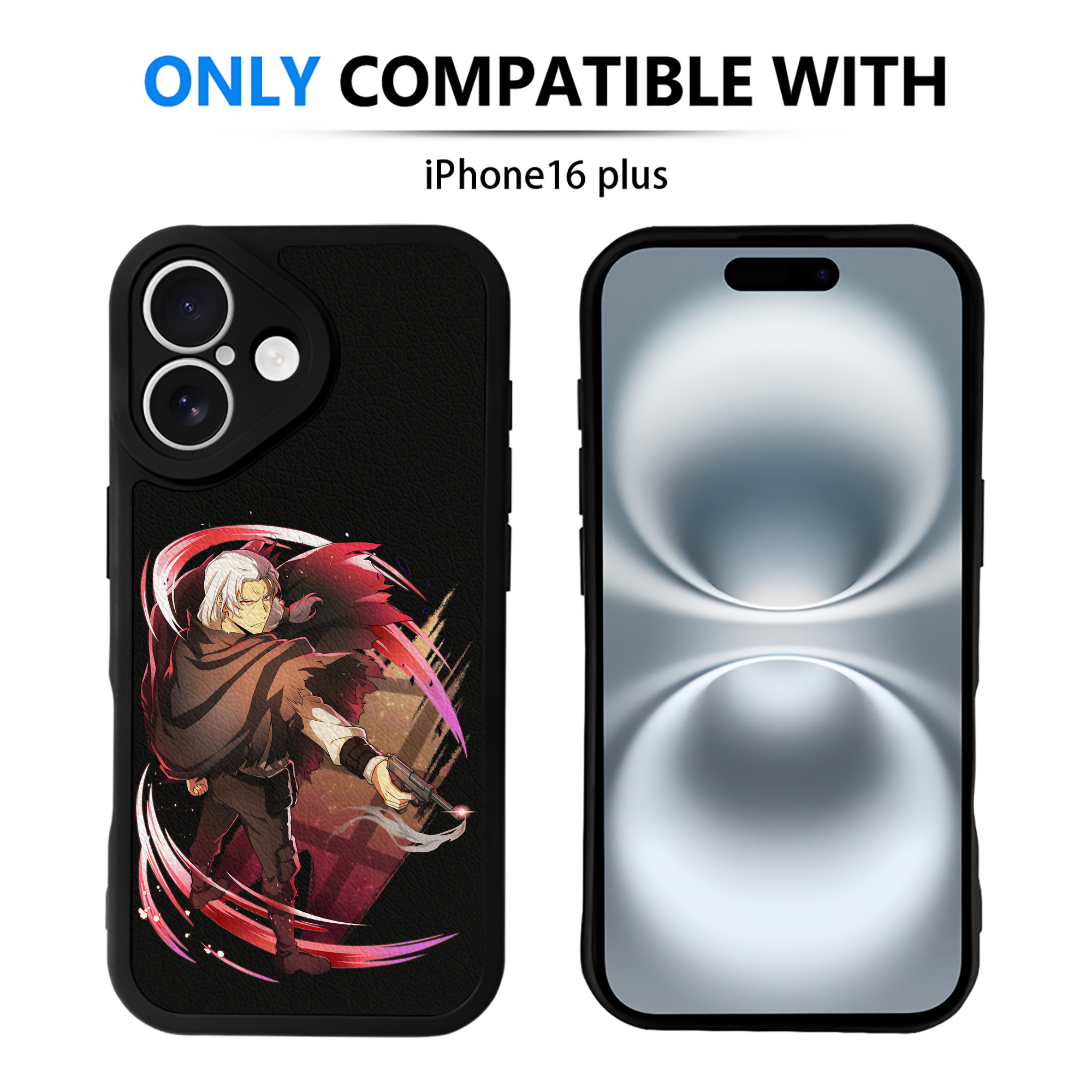 （画像用） 文豪ストレイドッグス Bungo Stray Dogs 【iPhone 16シリーズ対応】シリコンスマホケース（レザー調） 材質：シリコン